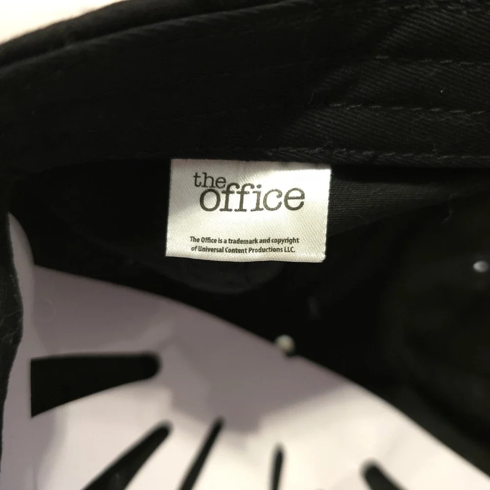 The Office Dunder‎ Mifflin Hat Cap Strap Back Embroidered Paper Company Black
